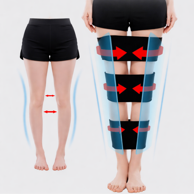 베픽스 바른자세 습관교정 오다리 밴드, 1개