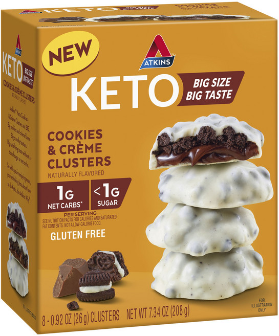 앳킨스 키토 쿠키 & 크림 클러스터 8개입