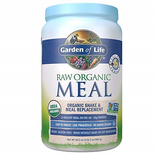 Garden of Life 超級食物植物性蛋白奶昔粉 香草風味, 1.1kg, 1罐