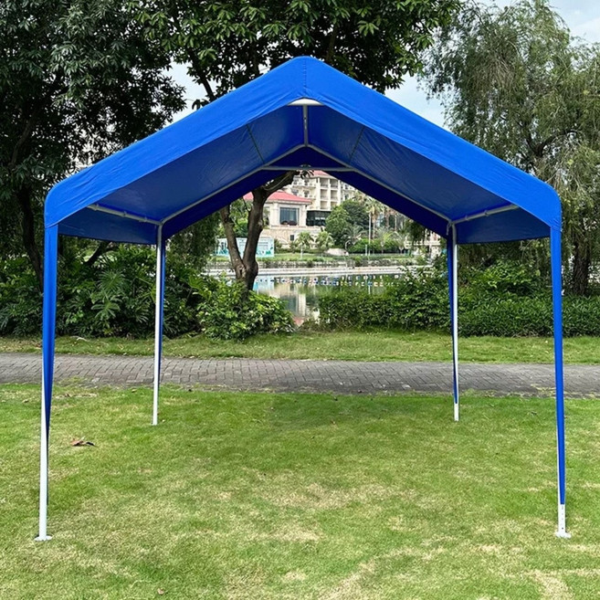 접이식 캐노피 천막 행사용 바람막이 방수 대형 천막 주차 야외 포장마차 휴대용 캠핑천막 캐노피 천막 지붕+프레임 3mX3m, 블루