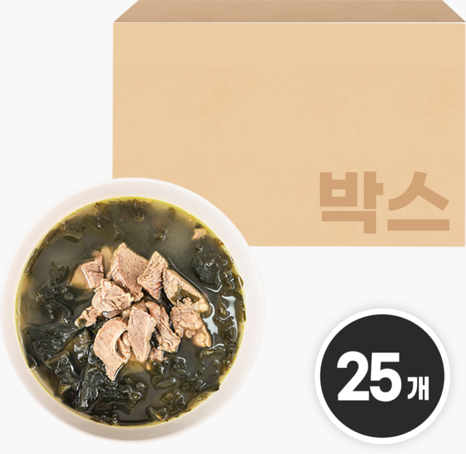 춘풍접객 한우 미역국 600g (25개) 식당용 업소용 소고기 가정식 밀키트 냉동 즉석국, 25개