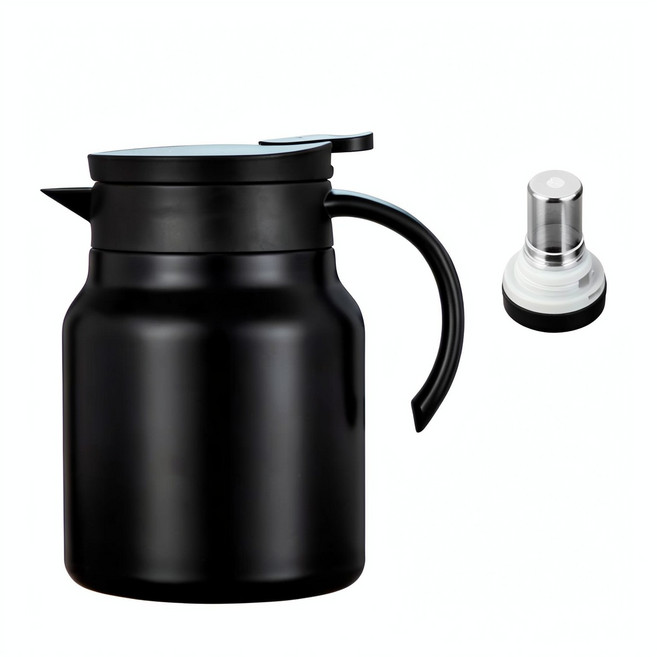 HYPXL 智慧保溫燜茶壺, 普通款商務黑, 1個, 1000ml