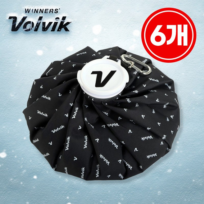 볼빅 퓨어쿨 얼음주머니 골프 아이스팩 냉온찜질, 6개