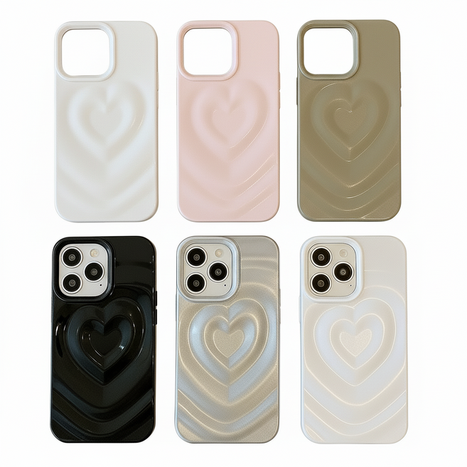 투베러 입체하트 아이폰 실리콘 케이스