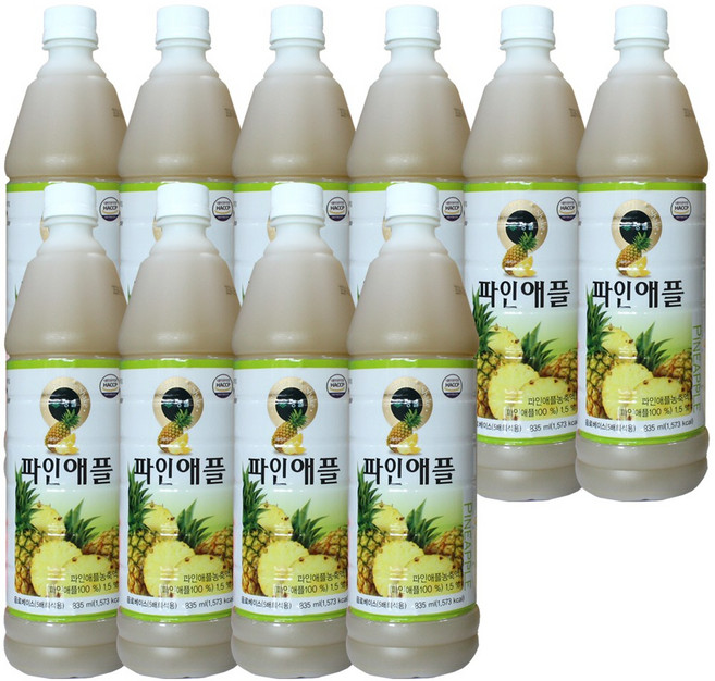 청솔 파인애플 음료, 10개, 835ml