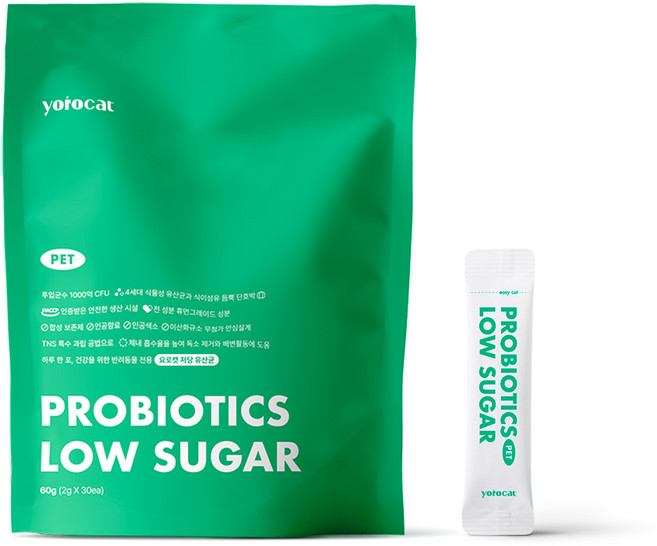 요로캣 펫전용 저당유산균 30개입 강아지영양제 당뇨 강아지유산균, 30회분, 장건강/유산균, 1개
