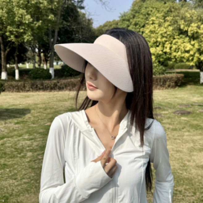 자오자오 프리미엄 소두핏 여성 썬캡 자외선 100% 차단 챙넓은 썬바이저 여름 모자