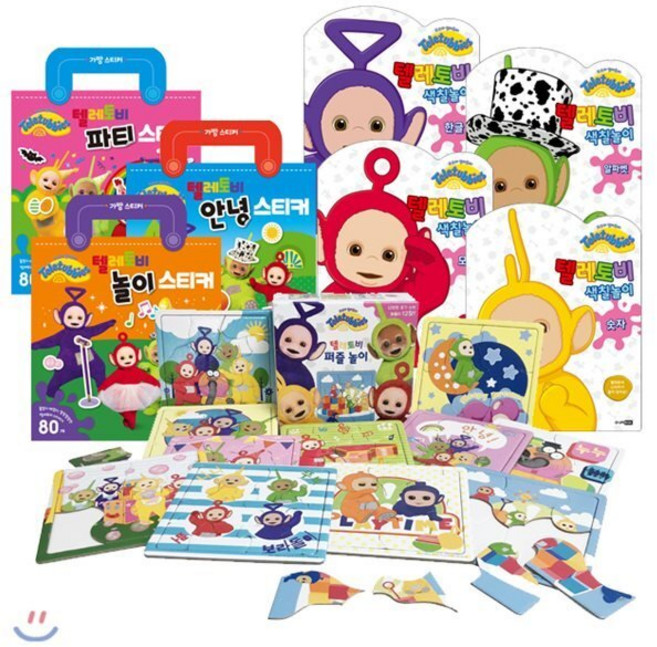 [전집] 텔레토비 놀이북 시리즈 3종세트 (8권 구성) : (가방 스티커 3권 색칠놀이 4권 퍼즐놀이 1권), 주니어RHK(전집)