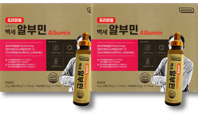 TV방송 프리미엄 오한진 마시는 백세 알부민 (30병) 흡수빠른, 33g, 60개