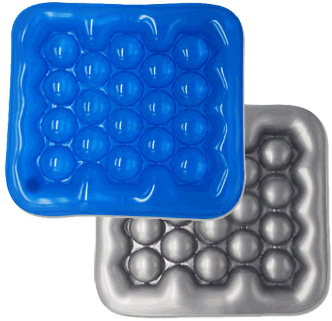 신형 공기방석 물방석 에어방석 휠체어방석 [블루1+실버1] 세트