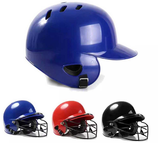 야구 헬멧 소프트볼 스포츠 타격 타자 머리보호, 1개, 1. 주니어 블루(얼굴 보호대 없음)