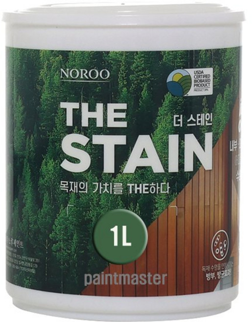 노루페인트 목재용 수성 우드스테인 더스테인 1L, 초코브라운(조색), 1개