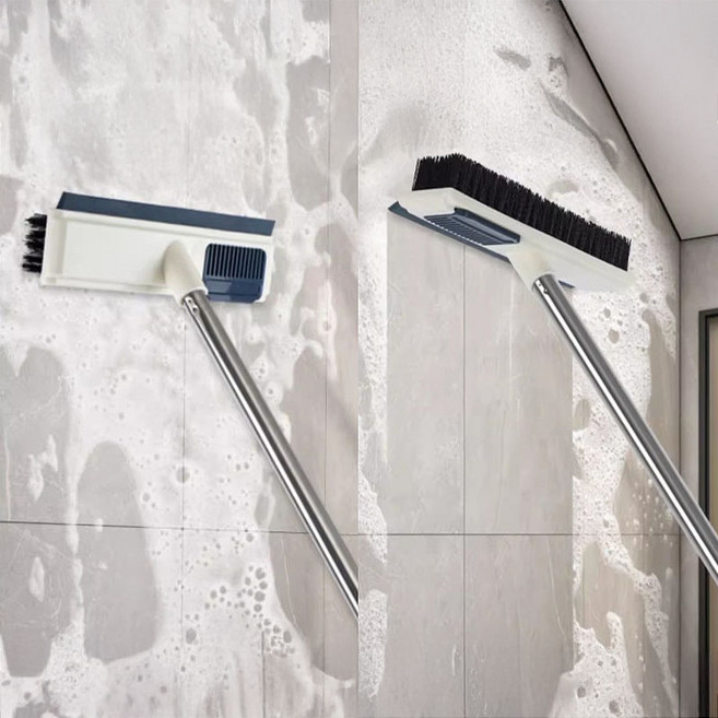 도소 욕실 화장실 양면 바닥청소솔 +벽후크포함 바닥밀대 청소도구 브러쉬, 단일색, 1세트