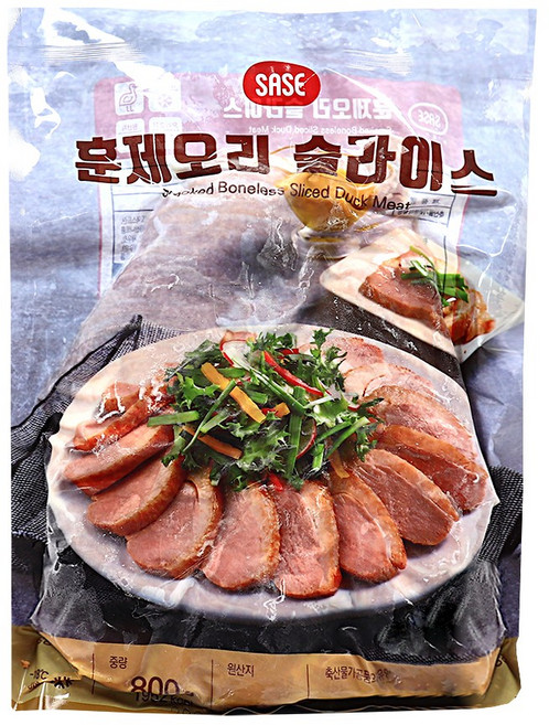 푸드올마켓_ 사세 훈제오리 슬라이스 800g /냉동, 1개