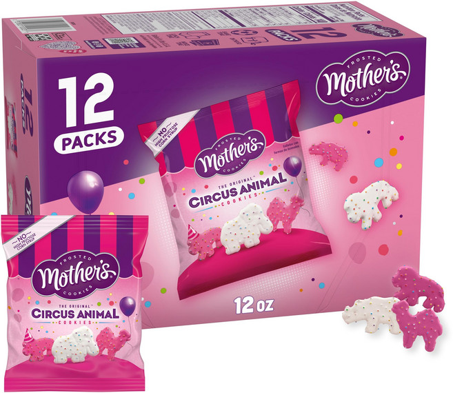 마더스 쿠키 서커스 애니멀 캐디 1 온스 오리지널 Mother's Cookies Circus Animal Caddy 1 Oz Original 12 Count (, 1개