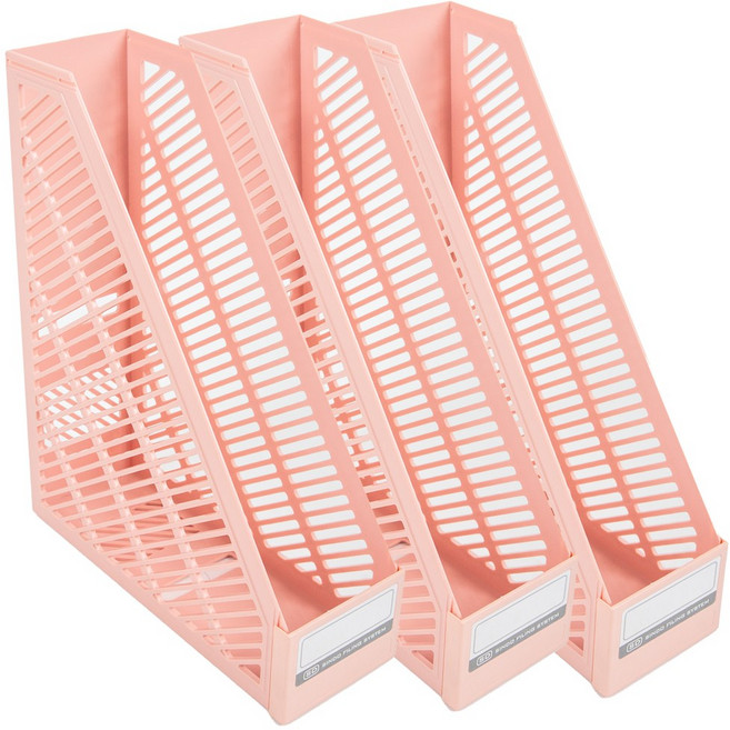 지금스토어 파스텔 개폐형 파일꽂이 책꽂이, 코랄, 20개