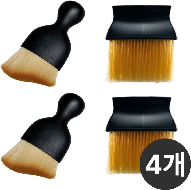 더원툴즈 틈새청소 자동차 먼지털이 제거 미니브러쉬 2P+넓은브러시2P, 1개