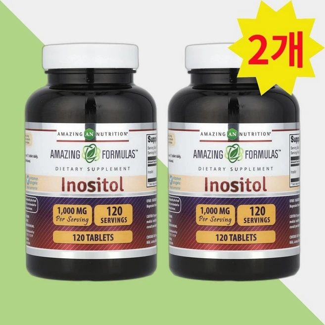 어메이징뉴트리션 이노시톨 1000mg 120정, 2개 - 쿠팡