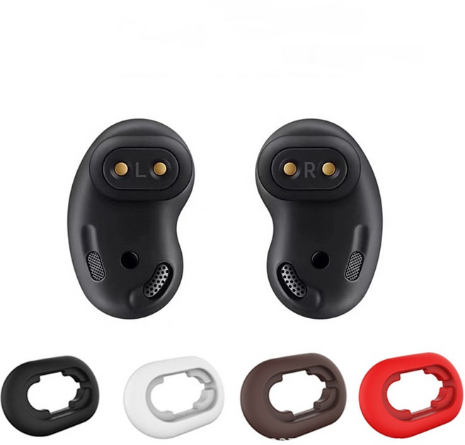 라온 갤럭시 버즈 라이브 SM-R180 이어팁 윙팁 실리콘, 블랙, 1개