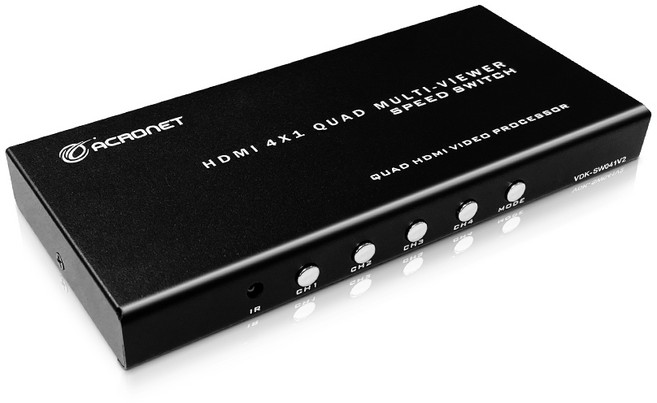 아크로넷 4:1 HDMI 심리스 멀티뷰어 화면분할기 4포트 VDK-SW041V2, 1개