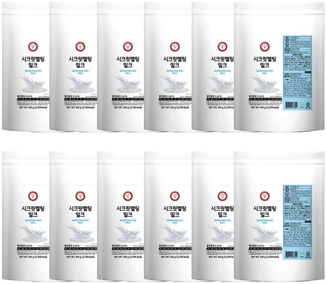 시크릿멜팅 무인 전용 무인카페 전용 밀크 파우더(800g x 12ea / 1박스), 800g, 1박스, 12개입