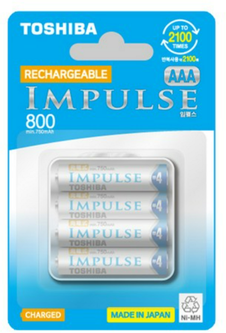 도시바 임펄스 Ni-MH AAA 충전지, 1개입, 20개
