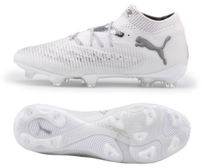 푸마 퓨쳐 8 얼티메이트 FG 10813804 축구화, 260, 화이트/실버, 1개
