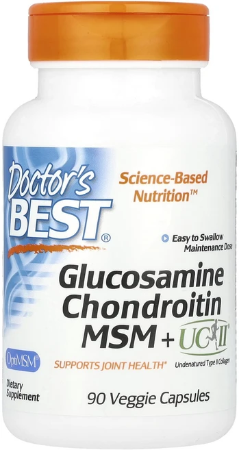 효과가좋습니다 Doctor's Best 글루코사민 콘드로이틴 MSM + UCII® 베지 캡슐 90정 고급영양제, DoctorsBest글루코사민콘드로이틴MSMUCII베지, 1개 - 쿠팡