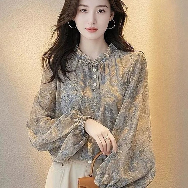 SELEAD 프릴블라우스 여름블라우스 프릴넥블라우스 퍼프소매블라우스