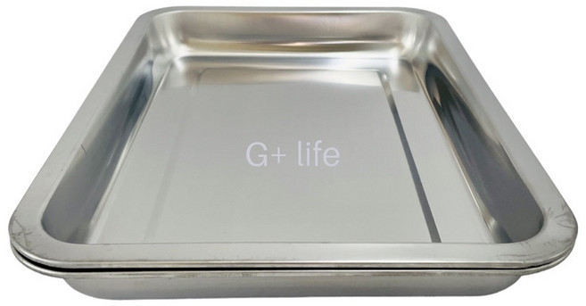 G+ life 不鏽鋼方盤, 1個, 中號方盤36*27*4cm,單一規格