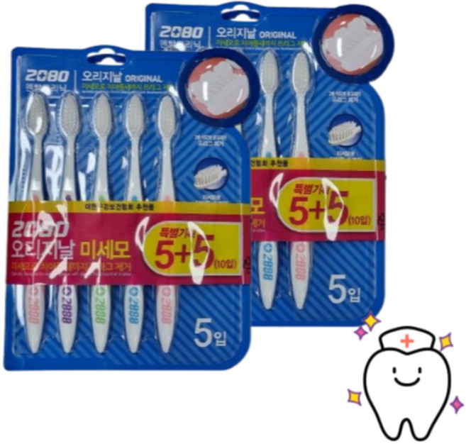 2080 오리지날 미세모 칫솔, 10개입, 4개