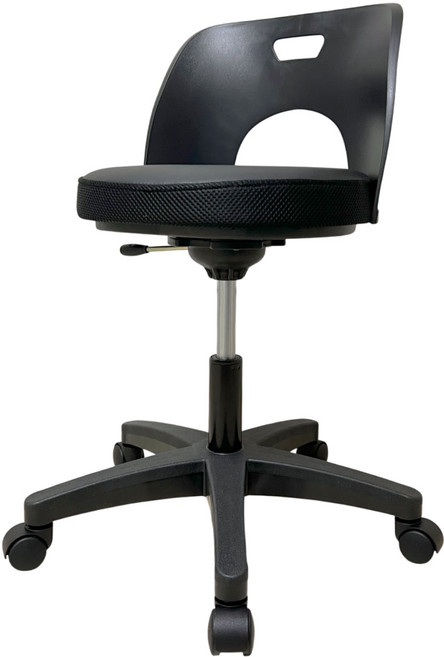 상록수의자 등받이 회전 스툴의자 미용 카운터 다용도 (기본형), 1개, 블랙(Black)