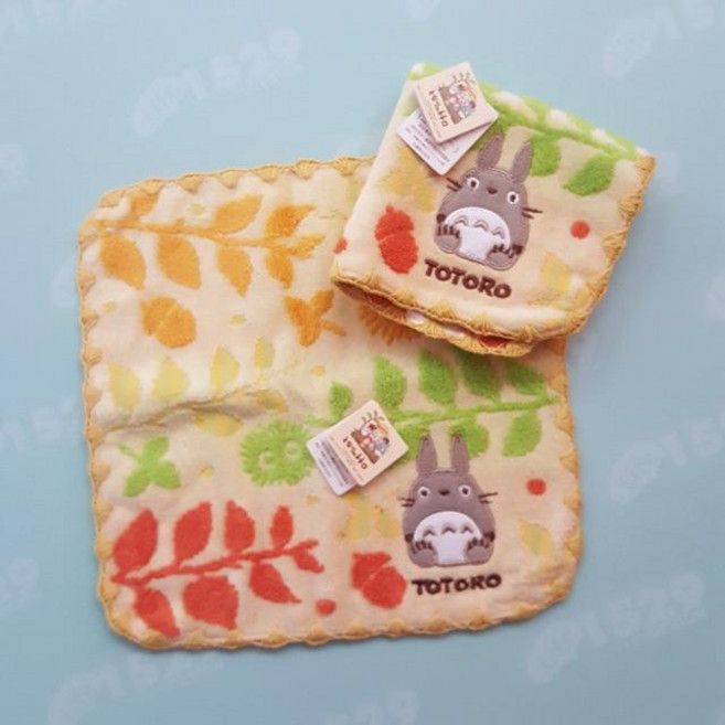 龍貓 Dodoma 方巾 25cmx25cm - 日本直送 可愛卡通造型, 1個, 黃色