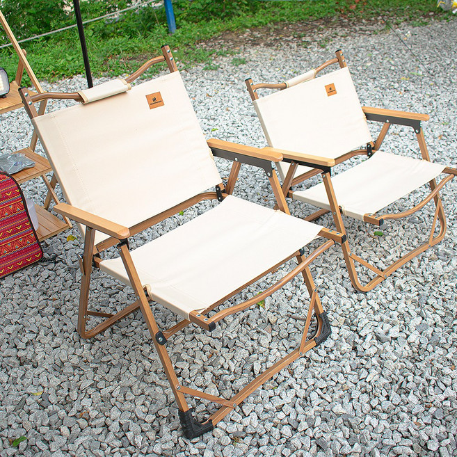 베어패커 알루미늄 경량 커밋체어 가방포함 캠핑의자 접이식 폴딩체어 대형, 베이지 대형 (가방포함), 1개