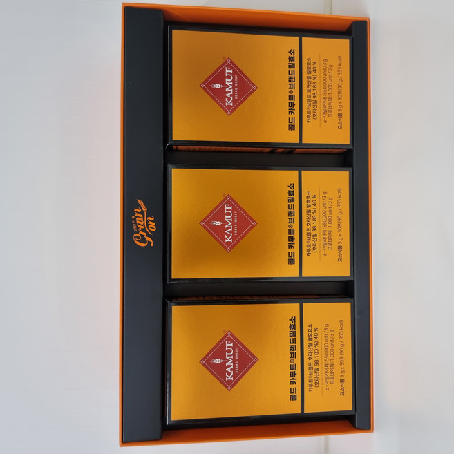 골드카무트 브랜드 밀효소 총90포 쇼핑백+용돈봉투, 90g, 3박스