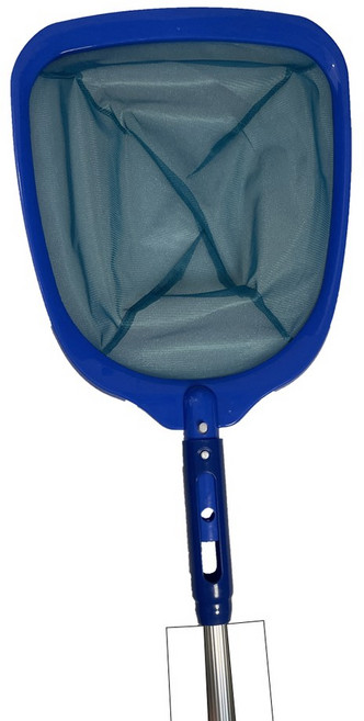 수영장 뜰채 청소망 스키머 네트 - 3섹션 텔레스코픽 폴 파인 메쉬 심해 청소 잎 및 잔해 연못, 1)파란