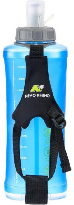 NEVO RHINO 휴대용 러닝 물병 조절 가능한 스트랩이 있는 TPU 소프트 플라스크 조깅 하이킹 워킹 마라톤용 경량 접이식, NEVO RHINO 휴대용 러닝 물병 조절 가능한 스트