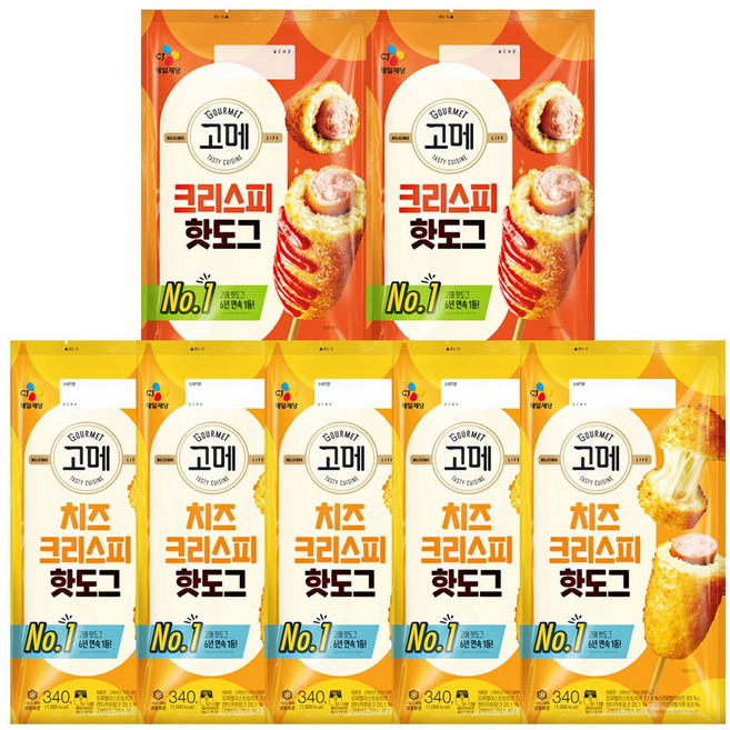 CJ고메핫도그(크리스피2+치즈크리스피5), 1개
