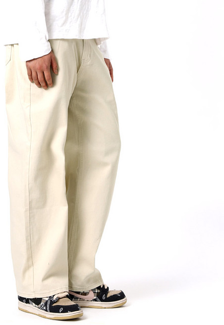 비브레이커스 남성 밴딩 스판 코튼 와이드 면바지