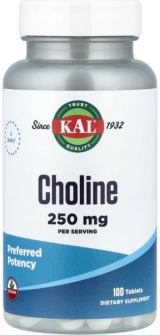 KAL 콜린 125mg 100정, 1개 - 쿠팡