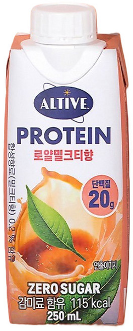 얼티브 프로틴 로얄밀크티향, 1개, 250ml
