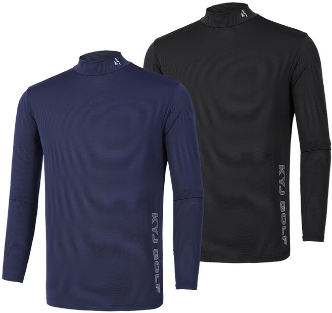 [김영주골프] (1+1) 남성 냉감 반폴라 긴팔 티셔츠_운동 등산 러닝 레이쿨