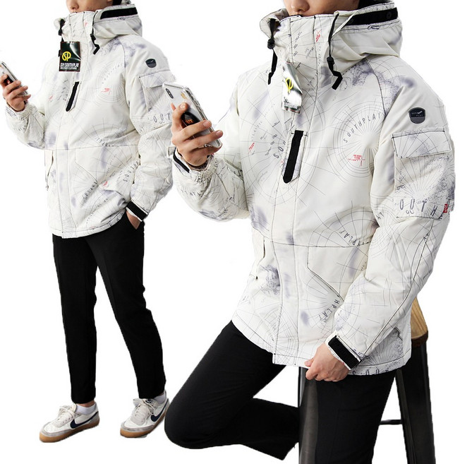 커플패딩 빅사이즈 방수 화이트 겨울 스키파카 패딩 아우터잠바