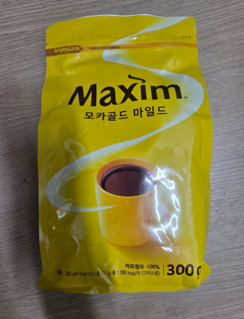 맥심 모카골드 마일드 리필, 20개, 카페인, 300g