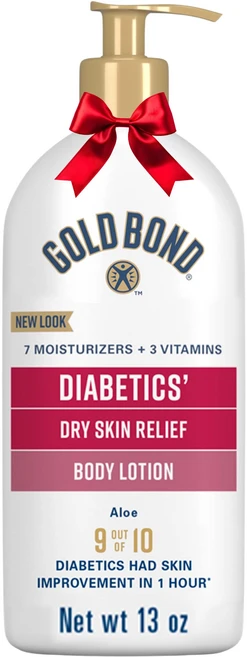 골드 본드 무가당성 건성 피부 바디 로션 368.5그램 Gold Bond Diabetics' Dry Skin Relief Body Lotion 13 oz. with Alo, 1개 - 쿠팡