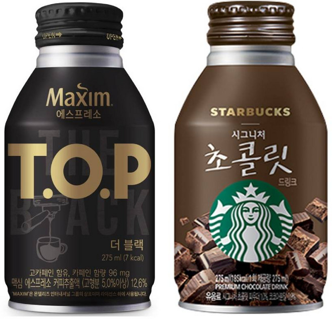 티오피 더블랙 275mlx24캔+스타벅스 시그니처 초콜릿 275mlx24캔, 1개, 275ml
