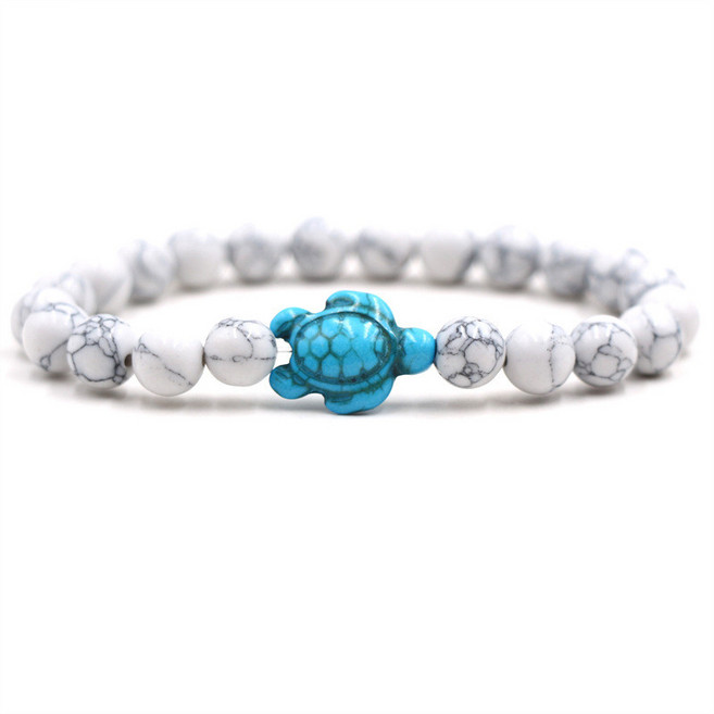 터키석 팔찌 천연석 탄생석 자수정 호안석 원석 사주