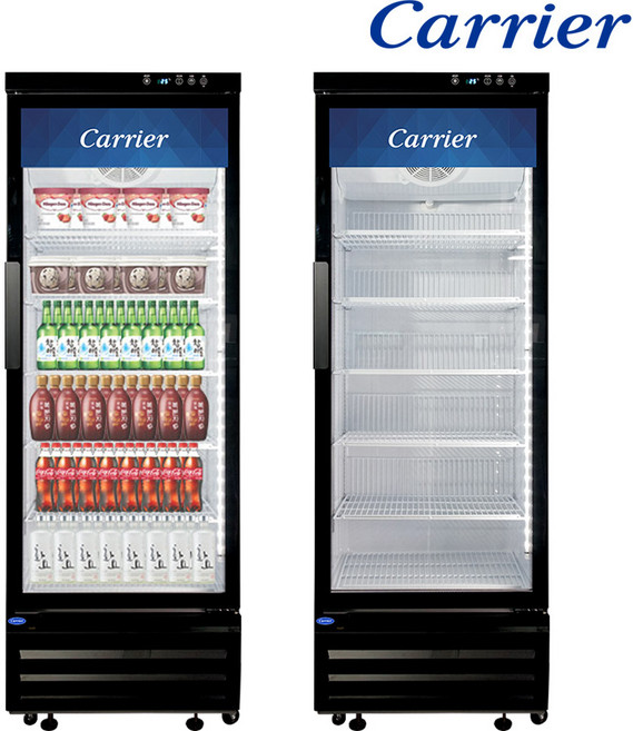 캐리어 냉동 쇼케이스 밀키트 다목적 수직냉동고 간냉식 블랙 화이트, 전면블랙 CSR-485G7H