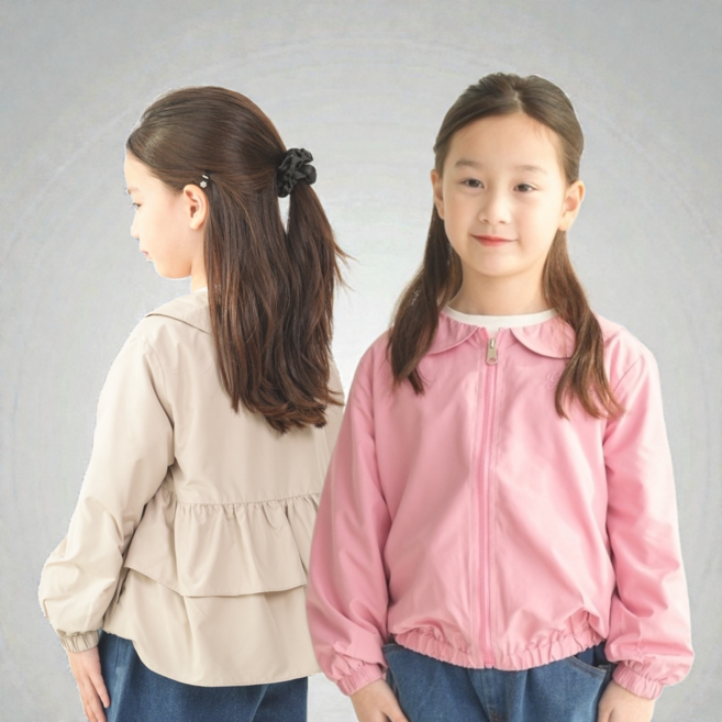 여아 봄점퍼 바람막이 집업 아우터 데일리 등원룩 예크아이
