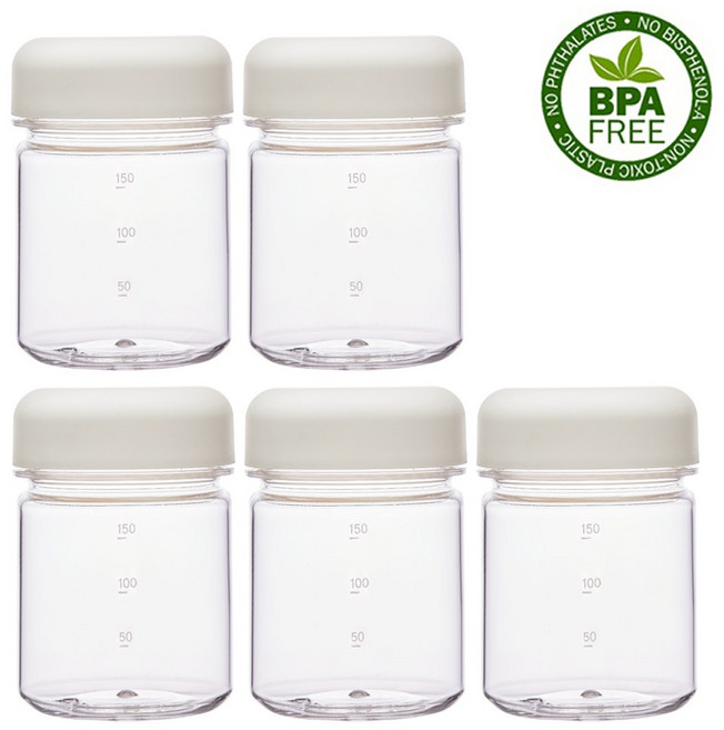 눈금 미니 트라이탄 마이보틀 물병 3P 180ml, 5개, 화이트